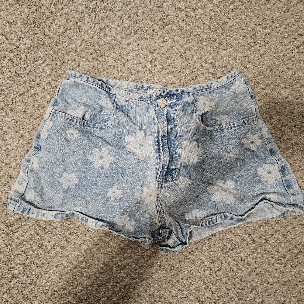 Extra Small BeBop U.S.A. Flower Pattern Jean Shorts